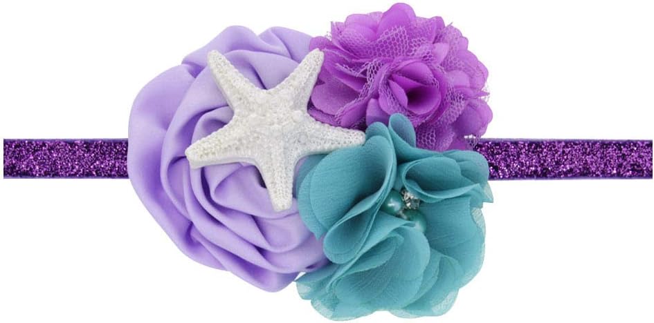 Love Fairy Baby Girl's Lovely Starfish Elastic Hair Band Ocean Princess Mermaid Headdress