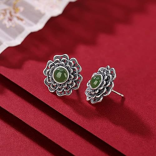 Boucles d'oreilles de goujon fleurs argent sterling Heti - 2