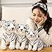 GUDVES White Tiger Plush Toy - 7.8