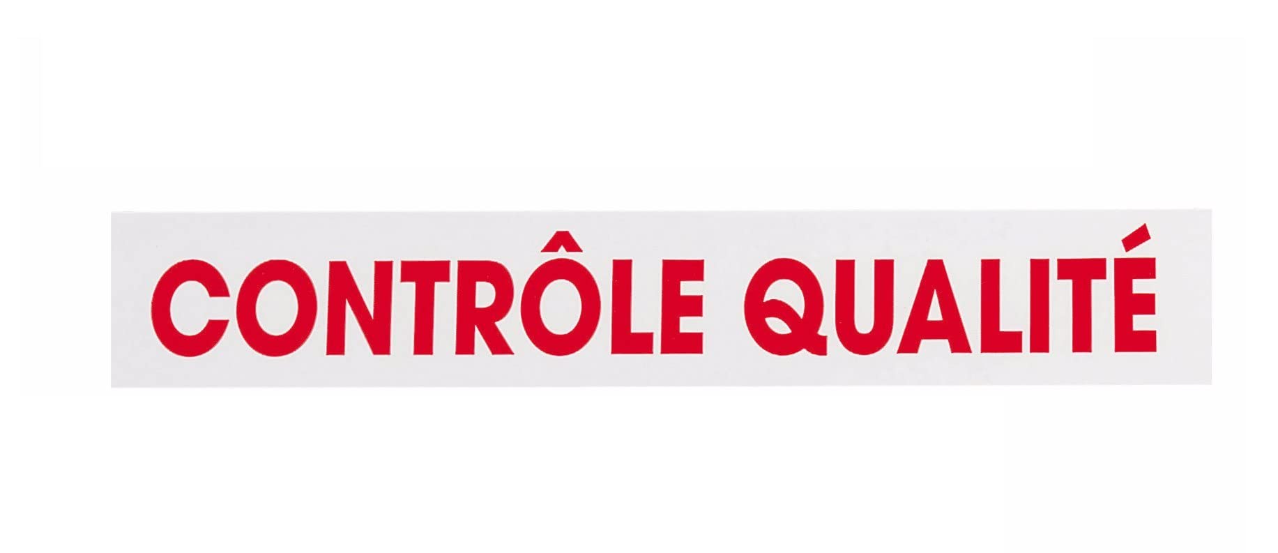 UNIVERS GRAPHIQUE 12 Rouleaux adhésif imprimé CONTRÔLE QUALITÉ en rouge,pp silencieux long : Rouleau de 50 mm x 100 mètres (34% de plus que les 66 mètres) ref UGRACQR100-12