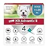 K9 Advantix II Medium Dog Vet Recommended Flea Tick Mosquito Treatment Prevention Dogs 11 20 lbs 4 Mo Supply