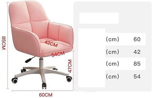 Miniatura 2 de SKIMT Silla de escritorio de oficina, para dormitorio, silla de computadora rosa, cómoda silla giratoria de elevación para el hogar, dormitorio