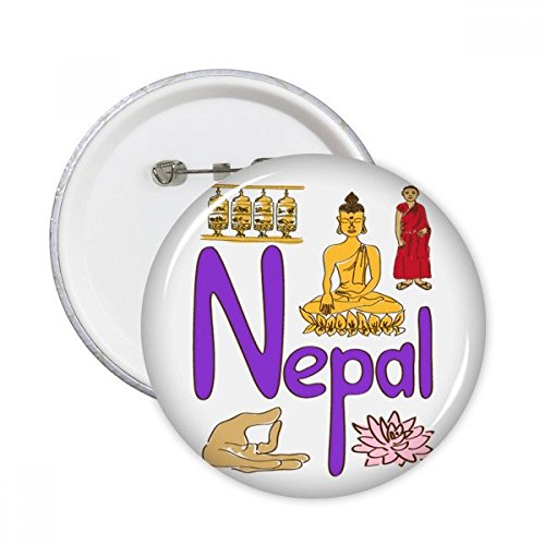 Badge Népal rond XL pour customisation de vêtements et sacs