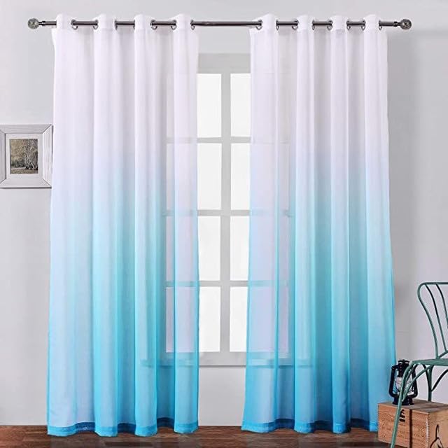 3D Blue White Shaded Digital Printed Polyester Fabric Curtain for Kides Room,Bed Room Living Room Color Blue Window/Door/Long Door (D.N.A308) 4 x 9 Feet Pack of 1-picture-17