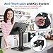 AboveTEK Anti-Theft iPad Kiosk Stand – POS iPad Security Stand & Locking Tablet Stand – Heavy Duty Base, 360° Swivel, 75° Tilt Bracket – Perfect for Retail Business (Black)