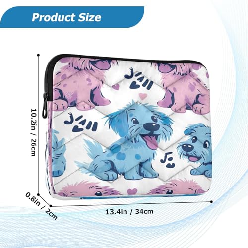 Funda para portátil 13-14 pulgadas impermeable con diseño de perros miniatura 3