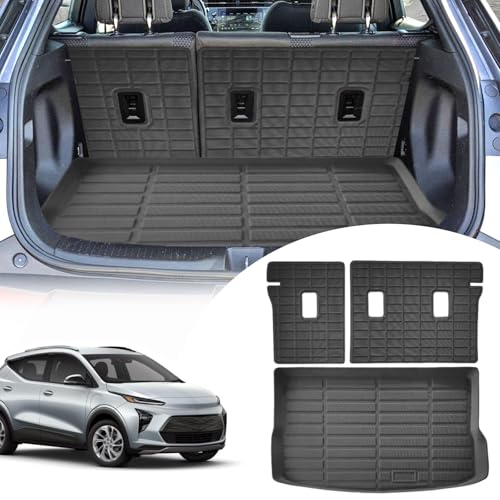 ZQULOYO Cargo Liners Backrest Mat for Chevrolet Chevy Bolt EUV (Not for EV) Accessories 2022-2024 with Hook&Loop Rear Trunk Mat Rear Seat Back Cover Protector All Weather Anti-Slip Split Dog Liner