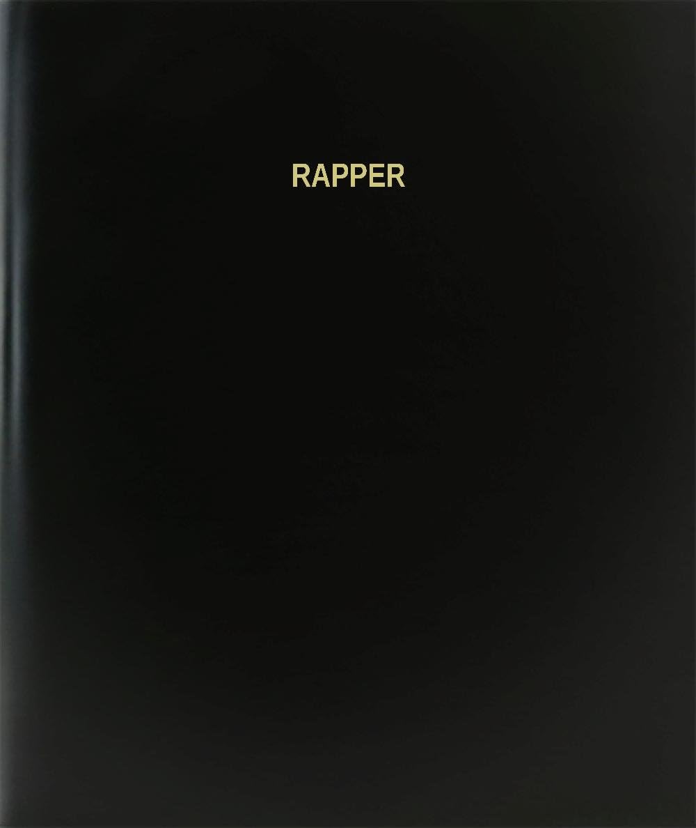 BookFactory Rapper Log Book/Journal/Logbook - 120 Page, 8.5''x11'', Black Hardbound (XLog-120-7CS-A-L-Black(Rapper Log Book))