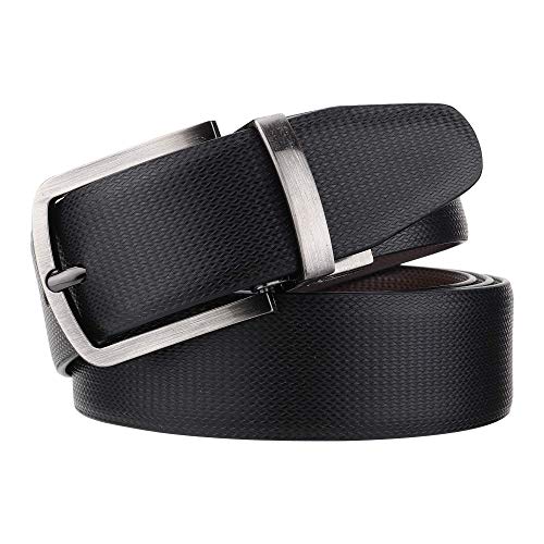 Image of BlacKing Belts For Men Reversible [Black /Brown] Leather 1.25 waist Strap Fashion Dress Buckle