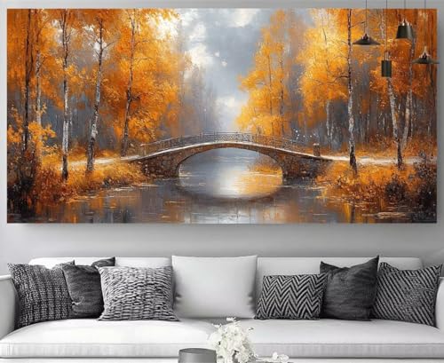 Diamond Painting XXL Forêt d'Automne 80x160 cm | Kit Broderie Diamant Complet