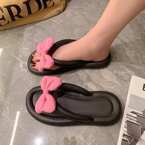 Bowknot Slippers Flip Flops Candy Color Cute Girl Bow Flip-flops Bathroom Slip-on Sandals Beach Shoes Bathroom Slippers4