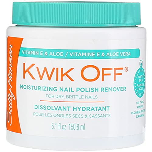 Sally Hansen Kwik Off Moisturizing Nail Color Remover with Vitamin E and Aloe 5.10 oz (Pack of 4)