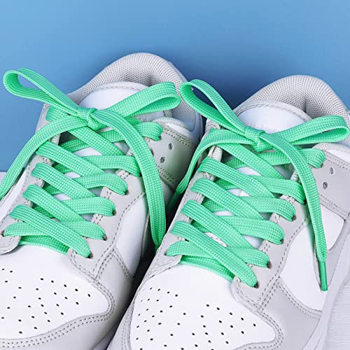 Image of Booyckiy 2 Pairs 2 /5 inch Flat Shoe Laces for Sneakers 31 Colors Shoelaces in 27 inch-72 inch