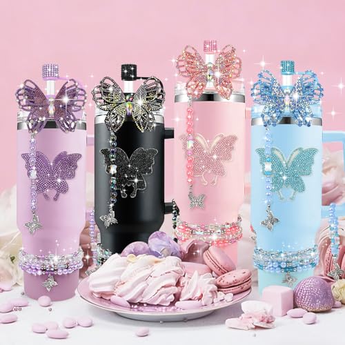 Hpebl 10PCS Flower Accessories for Stanley Cup 30 40oz Tumbler,Purple - image 7