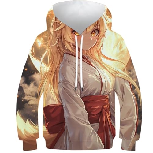 Sweat à capuche pour enfants vêtement extérieur automne hiver motif renard taille 10-12 ans