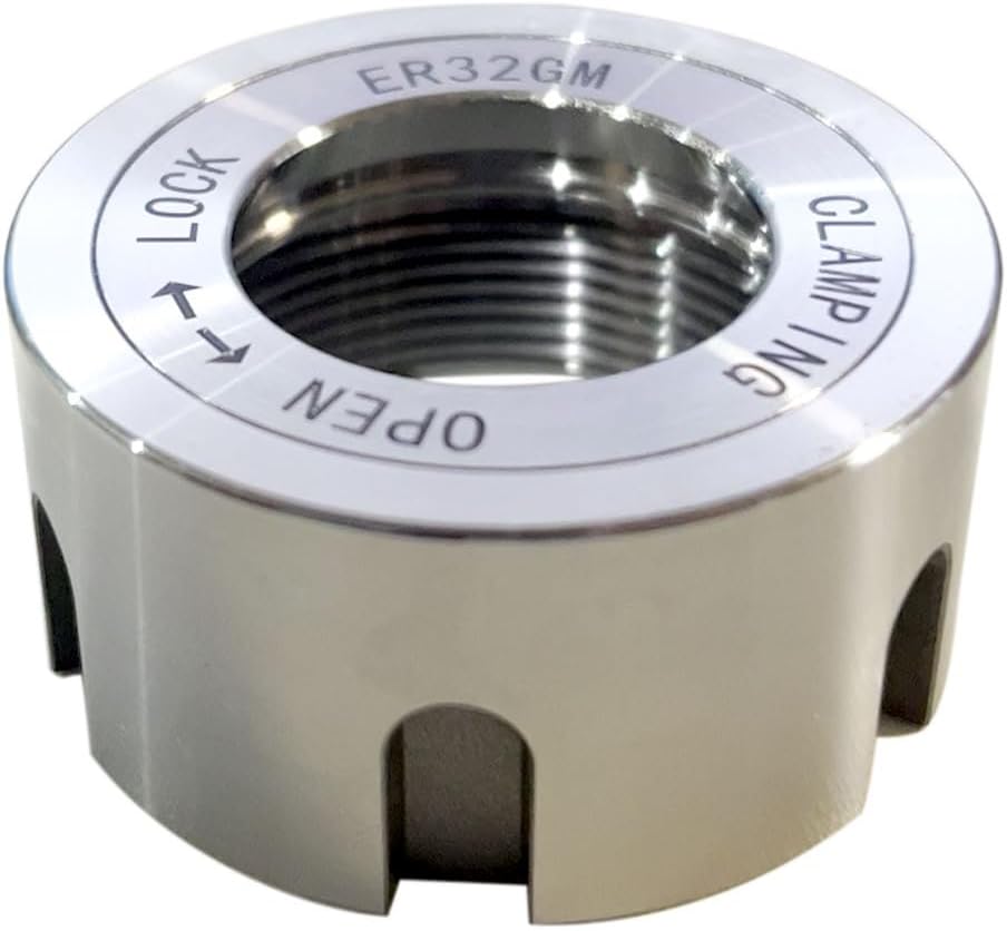 ER32 Bearing Collet Nut, Collet Chuck Tool Holder, M40 X 1.5 Pitch, Steel, 2 Inch, Milling Machine Compatible