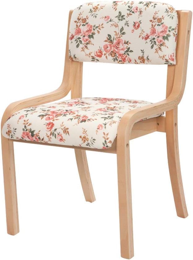 Chaise de salle à manger en bois avec accoudoirs et assise confortable pour salon