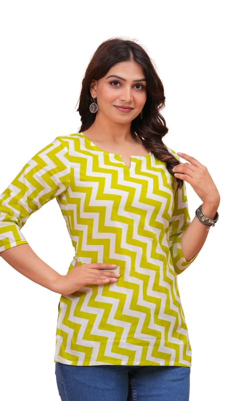 Image of SIROTA Rayon Short Top for Women | Tunic for Jeans | Western Short Kurti | Stylish Straight Ladies Kurta | Ethnic Kurta for Girls