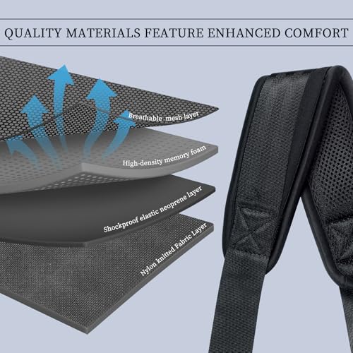 Image of Shoulder Strap for Bag Universal Replacement 58 inch /67 inch Fixed Padded Adjustable Buckle Heavy Duty Shoulder Strap