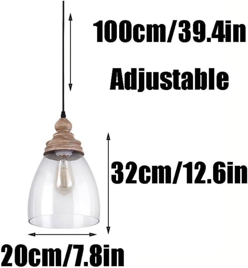 Lustre en verre pour bureau éclairage de plafond ajustable rétro - 6