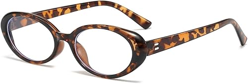 JOVAKIT Lentes ovalados con bloqueo de luz azul para mujeres y hombres, estilo vintage de los años 90, estilo retro ovalado JOVAKIT Lentes ovalados con bloqueo de luz azul para mujeres y hombres, estilo vintage de los años 90, estilo retro ovalado