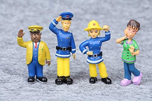 ZAMTAC 12Pcs/Set Fireman Sam Action Mini Figure Playset PVC Dolls Figurines Toys Kids Birthday Gift Anime Collection Model Figure - Thumbnail 4