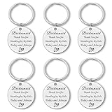 6 PCS Bridesmaid Gifts from Bride Maid of Honor Keychain Wedding Gift Bride Tribe Bridal Party Bachelorette Party Favor Thank You Gifts Bridesmaid Proposal Appreciation Jewelry for Sister Friend