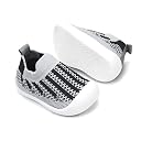OAISNIT Baby Boy Girl Shoes Breathable Mesh Sneakers Lightweight Non-Slip Toddler Walking Shoes Infant First Walkers 6-24 Months, 1-stripe Grey, 12-18 Months Infant gallery image