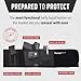 ComfortTac Gun Holsters for Concealed Carry - Ultimate Belly Band Pistol Holster for Men & Women, Belt Compatible with Smith and Wesson, Shield, Glock - Firearm Accessories, Black