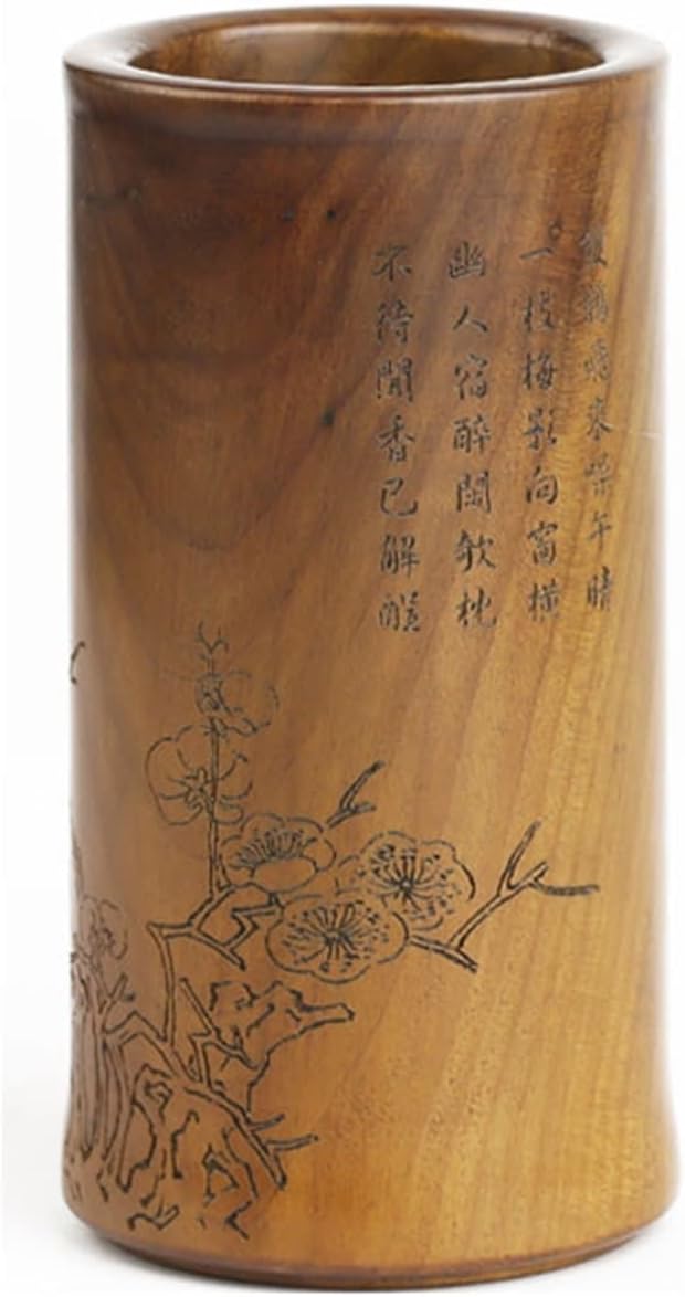 Pen Organizer Pen Holder Chinese Retro HandPainted Wood