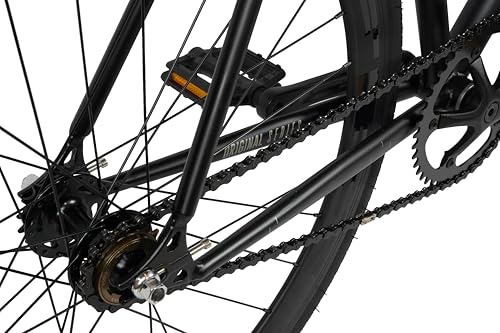 Miniatura 7 de Fabricbike Original - Bicicleta Fixed Gear Bike, Rueda 28 Pulgadas, Bicicleta De Piñón Fijo, Bici Single Speed, Cuadro Acero Hi-Ten, 10.45 Kg Talla M . Fully Matte Black, L-58cm