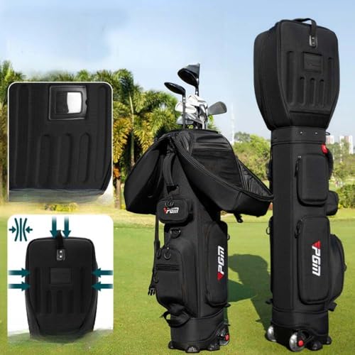Golf Travel Cover 3D Hard Shell wasserdichte Dauerhafte Mikrofaser-Gehäuse Hält 14 Schläger Tragbare Tragetasche Mit Griff Für Männer Frauen Auf Kursschutz