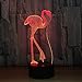Produktbild Neuheit Flamingos Form 3D Illusion Nachtlicht 7 Farbwechsel Led Tier Tischlampe Wohnkultur Für Kinder Spielzeug Geschenk