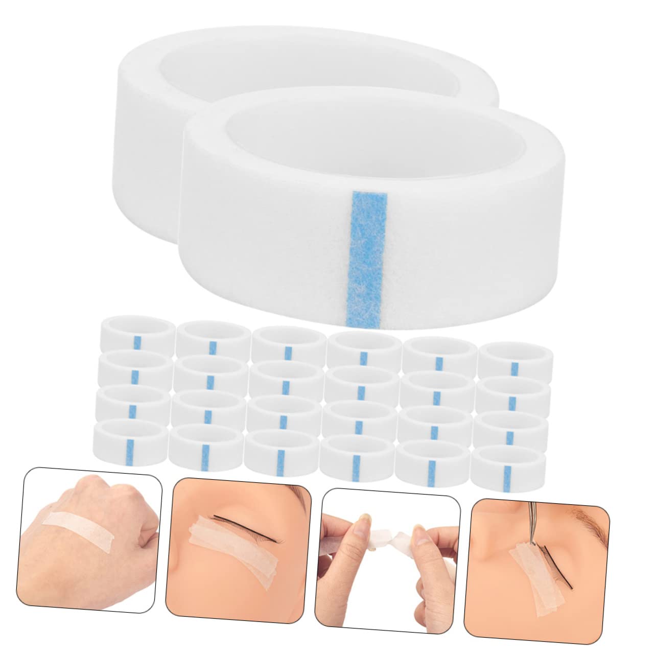 30rolls Eyelash Extensions Tape Lash Extension Strip Wide Professional Makeup Tape Easy to Apply Remove for Lash