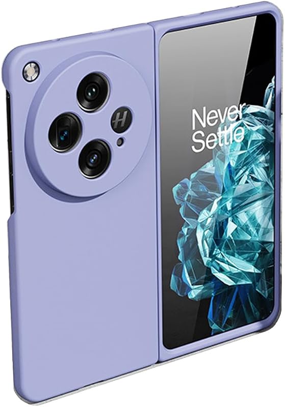 for OnePlus Open Phone Case Cover Slim Folding Bumper Case -Purple | Flexible Slim Thin Matte Folding Design 360 Full Body Protection Silicone Defender Case Cover for OnePlus Open (7.82" 2023)