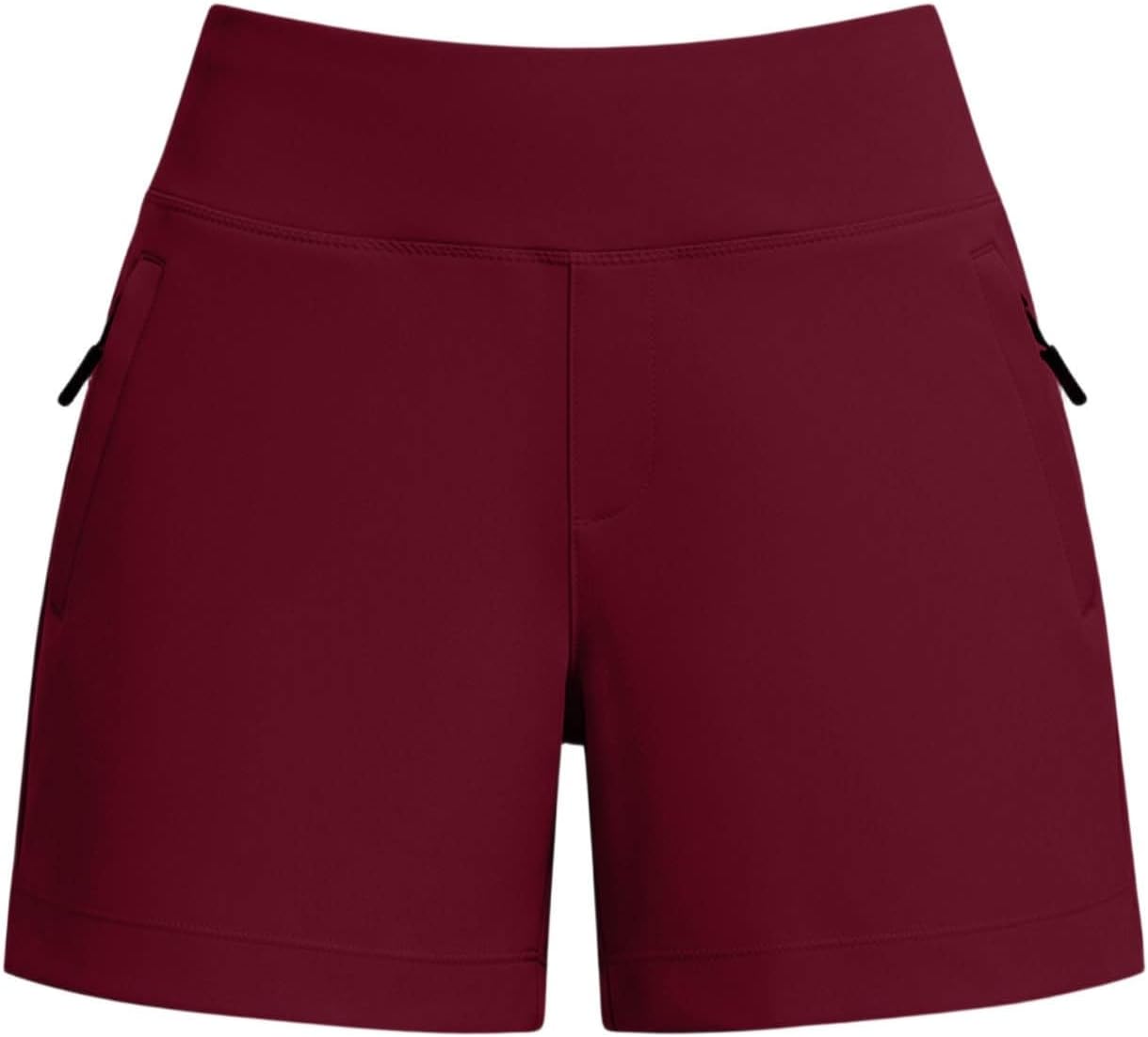 Yoga Shorts for Women, High Waisted Active Running Gym Short | Sleek Active Fit, High Rise Elastic, Side Phone Pockets, Smooth Performance Knit, Summer Workout Exercise