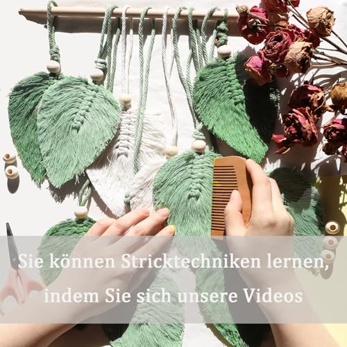 HENGLUO Makramee Wanddeko Set Anfänger – Bild 3