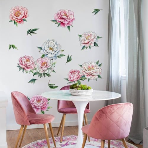 Décoration murale fleurs roses pour camoufler un mur vide