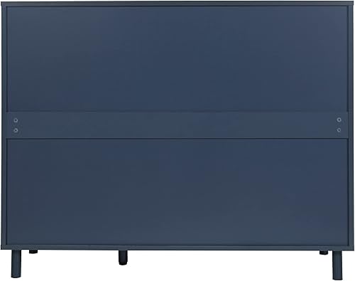 Miniatura 8 de LEVNARY Aparador de bufé armario de almacenamiento con 3 cajones y 3 puertas mesa consola decorativa con estantes ajustables centro de