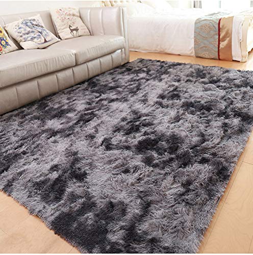 Wisada Langflor Teppich, Anti-Rutsch Flauschig Wohnzimmerteppich, Weicher Shaggy Schlafzimmer...