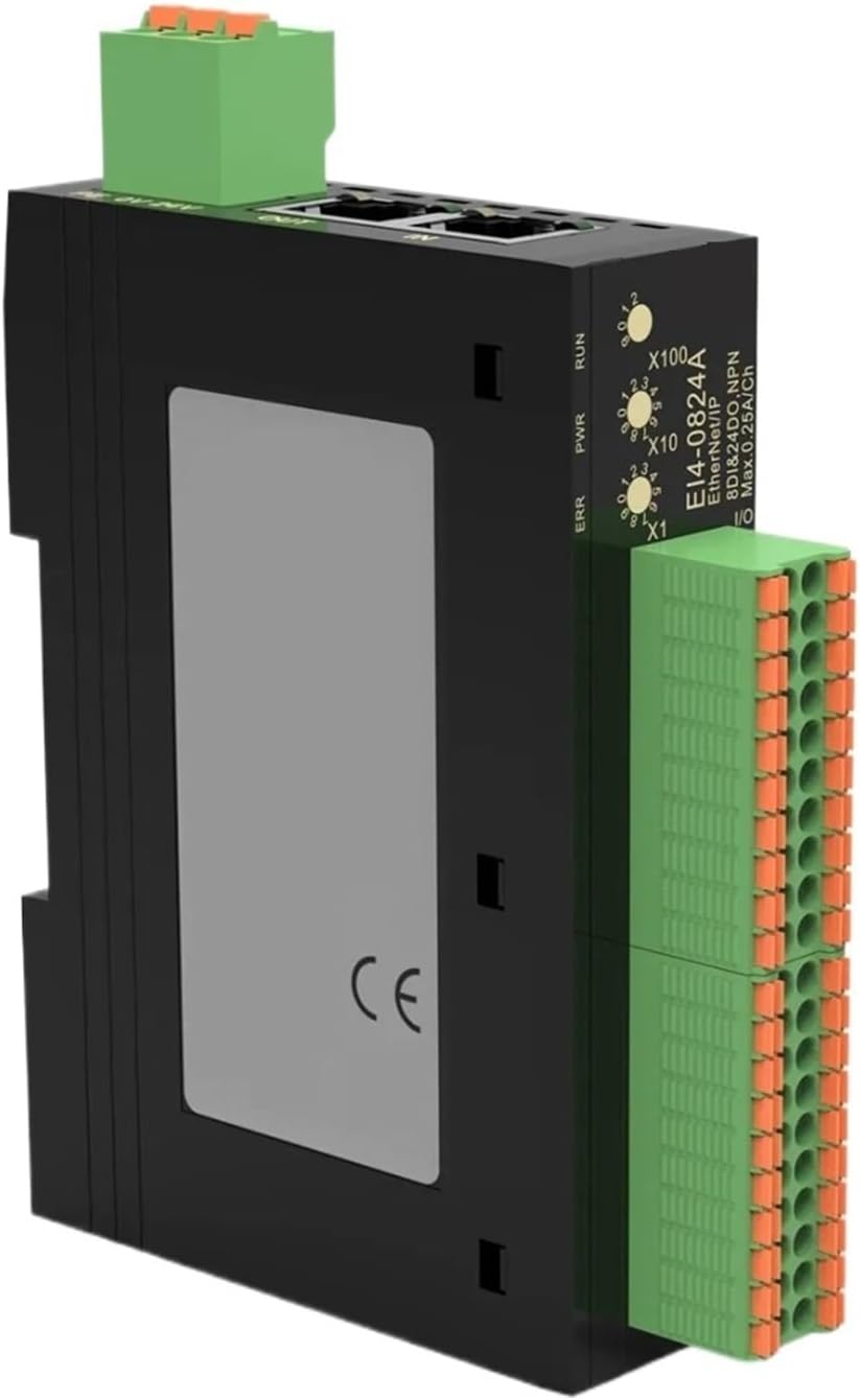 IO Ethernet Digital I/O Module EtherNet IP 8 Digital Input DI 24 Digital Output DO NPN for PLC | EI4-0824A