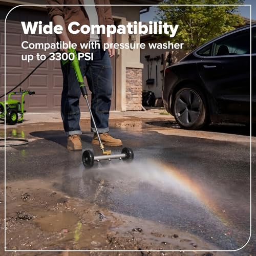 Image of Greenworks (Universal) 2-in-1 Undercarriage Cleaner + Water Broom Pressure Washer Attachment