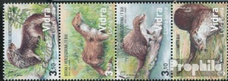 Sellos de Bosnia Mostar 374-377 para completar album de filatelia de animales mnh 2013