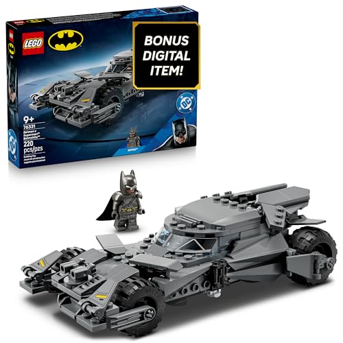 LEGO DC Batman: Batman v Superman Batmobile Building Blocks Set - Super Hero Toy for Kids Boys & Girls Ages 9+ - with Armored Minifigure & Golden Coin - Gift Idea for Birthdays - 76331