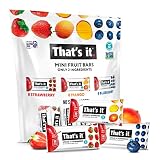 That's it. Mini Fruit Bars (Variety 24 PACK) No Sugar Added, Plant-Based, Vegan & Gluten Free, Break