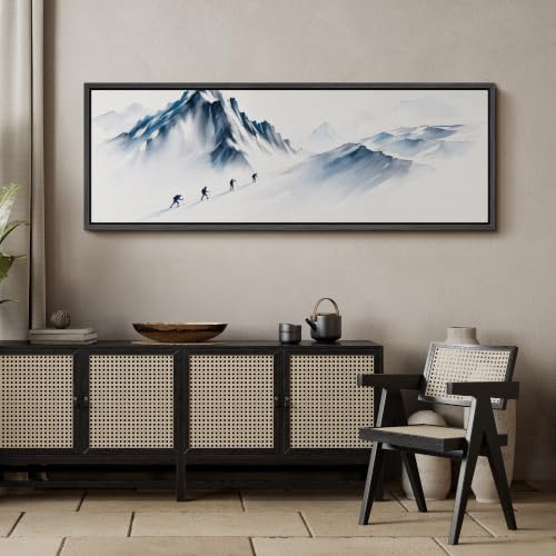 Image of MUDECOR Large Framed Canvas Print Wall Art Hike Watercolor for Living Room