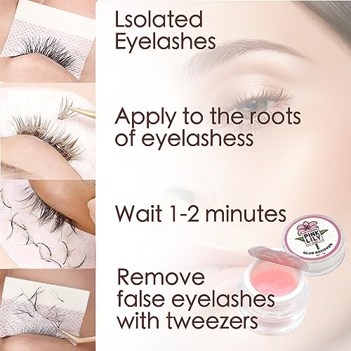 Eyelash Extension Remover Cream, Professional Eye Lash Glue Removal Cream Low Irritation Fast Acting Removing Glue Cream for Sensitive Lash Cleanser Eye Makeup - Image 3