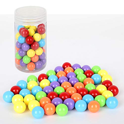 Witlans 60Pcs Chinese Checker Game Replacement Balls,6 Solid Color 14Mm Acrylic Game Marbles For Chinese Checker,Marble Run, Marbles Game,Aggravation Game,Traditional Marbles Games #TOP4