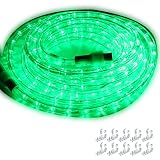 Aniai 18ft 216 LED Rope Lights, 120V UL Listed Plugin Rope Lights Connectable Indoor and Outdoor Fle