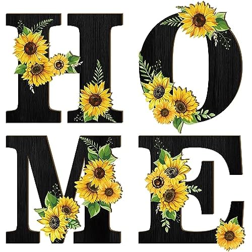 Geetery 4 Pcs Sunflower Kitchen Wall Decor Accessories Sunflower Pictures